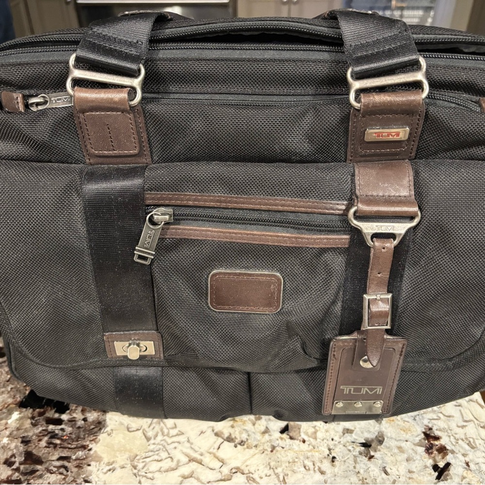 Tumi Black and Brown Men's Briefcase
